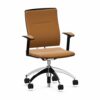 open up Drehstuhl Leder braun