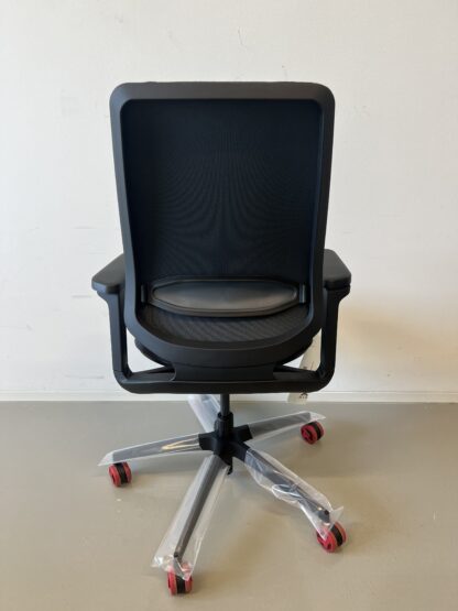 Bürostuhl_se:flex_membran_dunkelgrau_Sitzpolster_dunkelgrau_Aluminiumfuß_schwarz_hinten