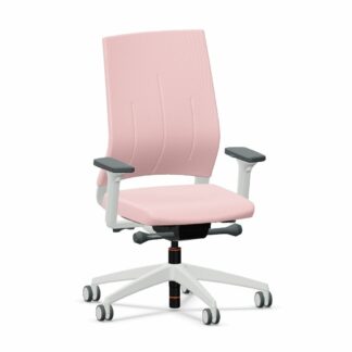 Bürostuhl_quarterback_2_Farbe_rosa_Gestellfarbe_lichtgrau_vorne