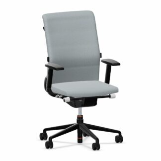 Bürodrehstuhl_crossline_farbe_mittelgrau_Gestellfarbe_schwarz_vorne