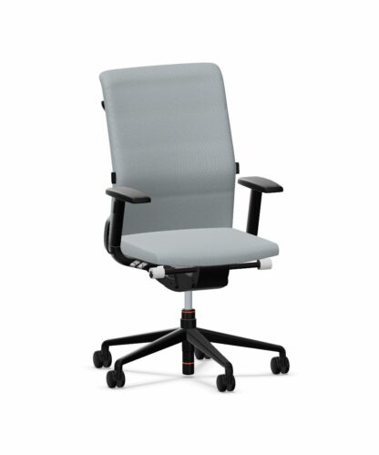 Bürodrehstuhl_crossline_farbe_mittelgrau_Gestellfarbe_schwarz_vorne