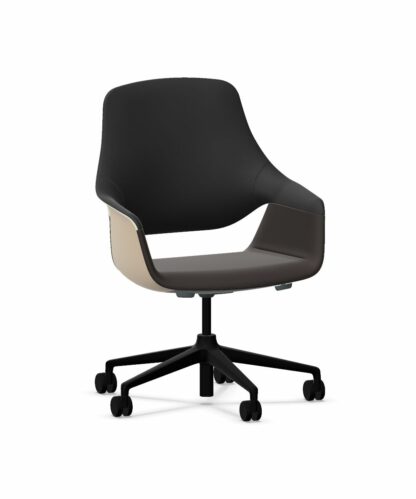 Bürostuhl_se:mission_Farbe_schokolade_weiß_Gestellfarbe_schwarz_titelbild