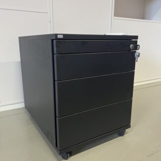Rollcontainer_schwarz_vier_Schubladen_