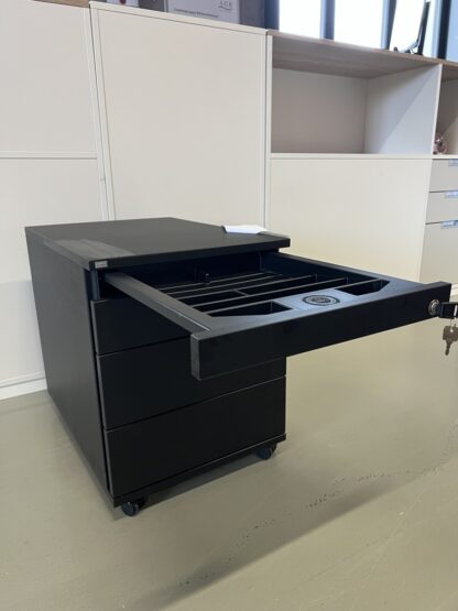 Rollcontainer_schwarz_vier_Schubladen_