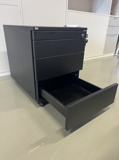Rollcontainer_schwarz_vier_Schubladen_