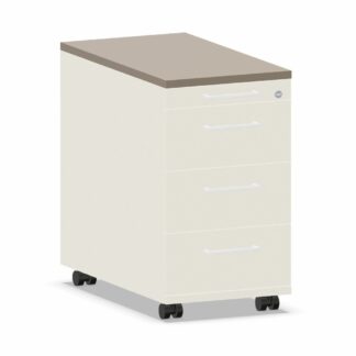 Schmalcontainer 9 HE weiß/steingrau